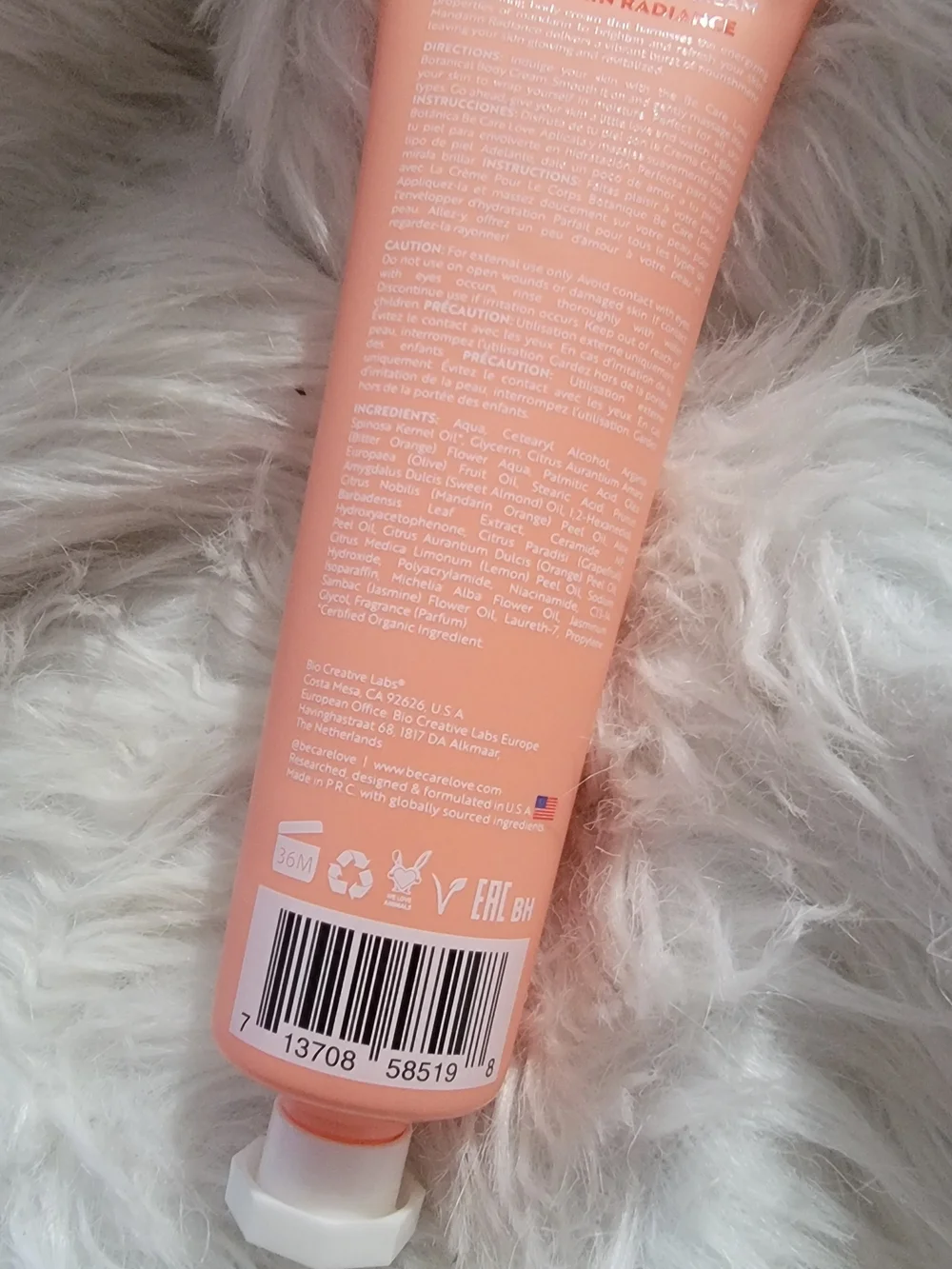 Botanical Body Cream - Mandarin Radiance (Peach) 3fl Oz
